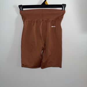 Bronze/Peach High-Waisted scrunch biker Shorts
